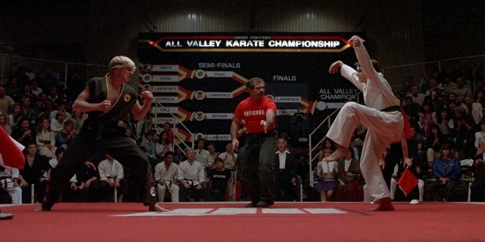 A fight in The Karate Kid