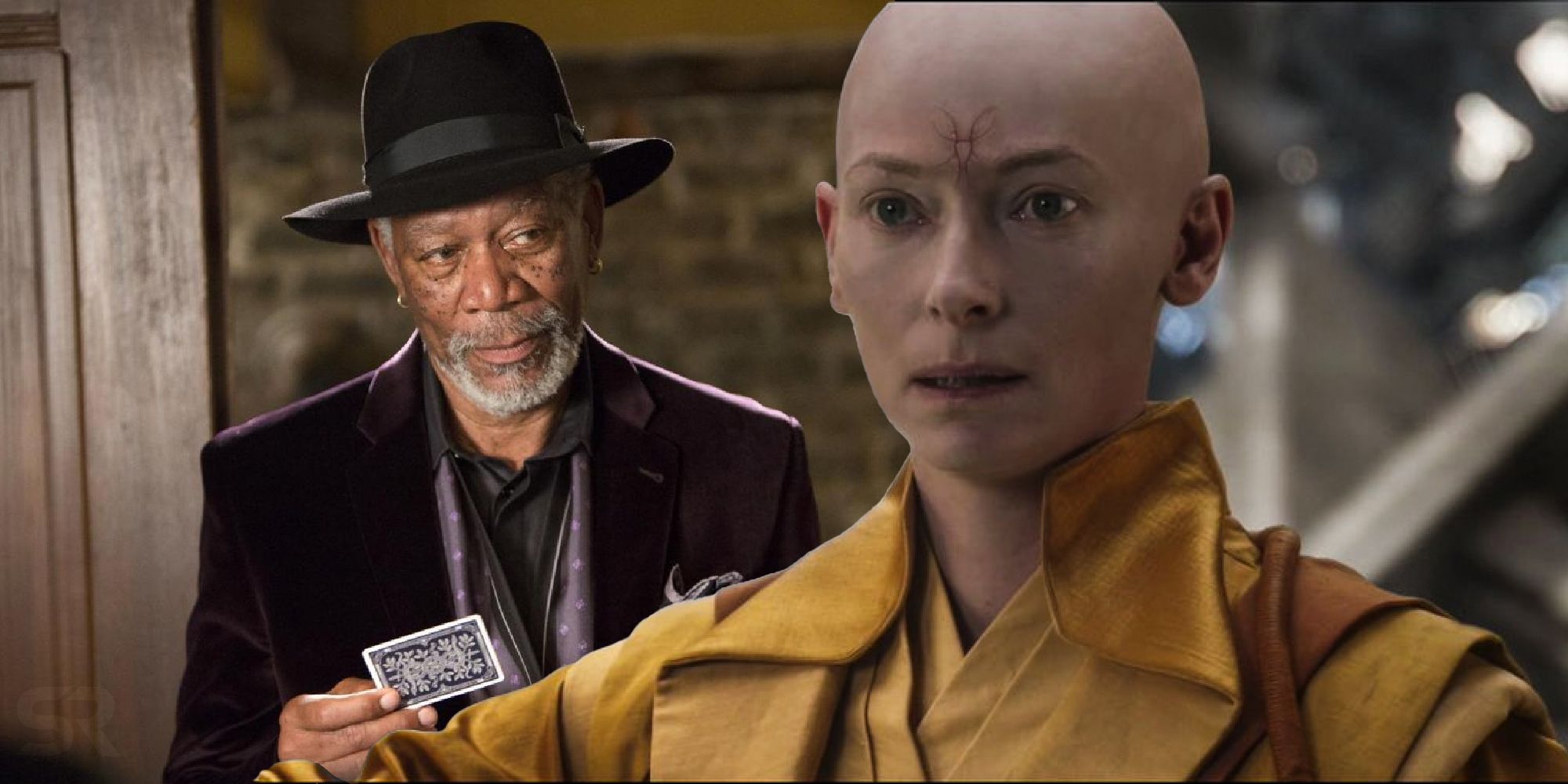 tilda swinton ancient one Morgan freeman