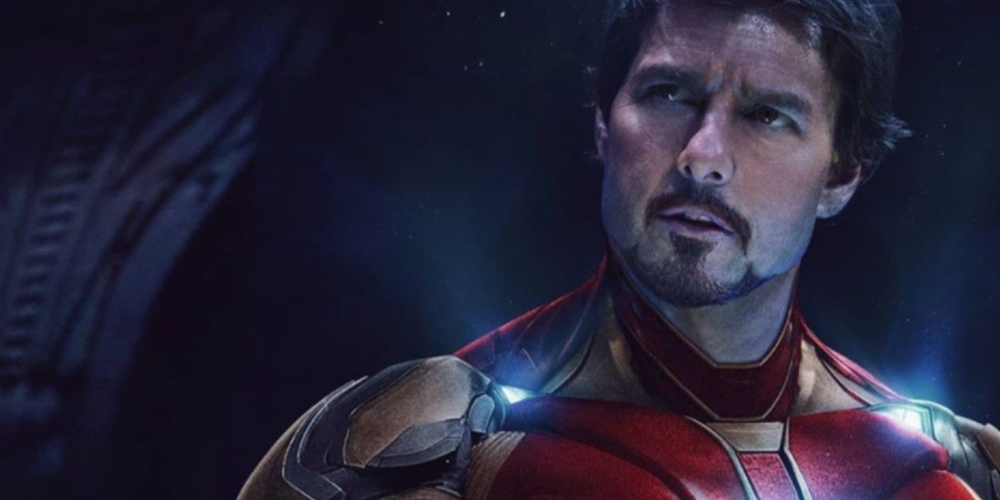 Fan art of Tom Cruise as Iron Man