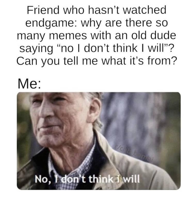 Avengers Endgame The 10 Best I Don T Think I Will Memes Ranked