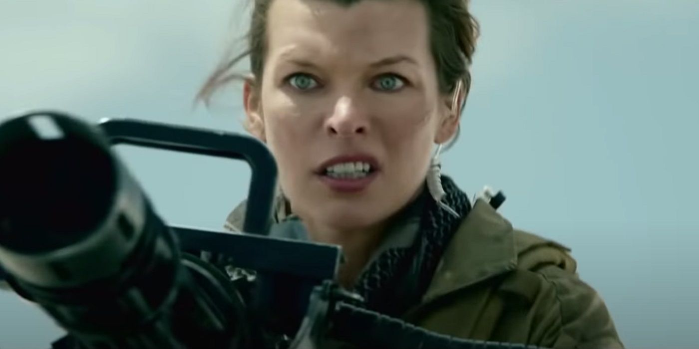 Milla Jovovich wielding a weapon in Monster Hunter
