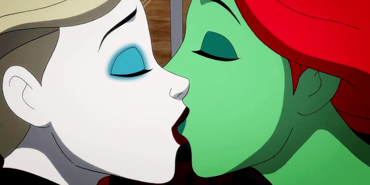 harley quinn and poison ivy kiss