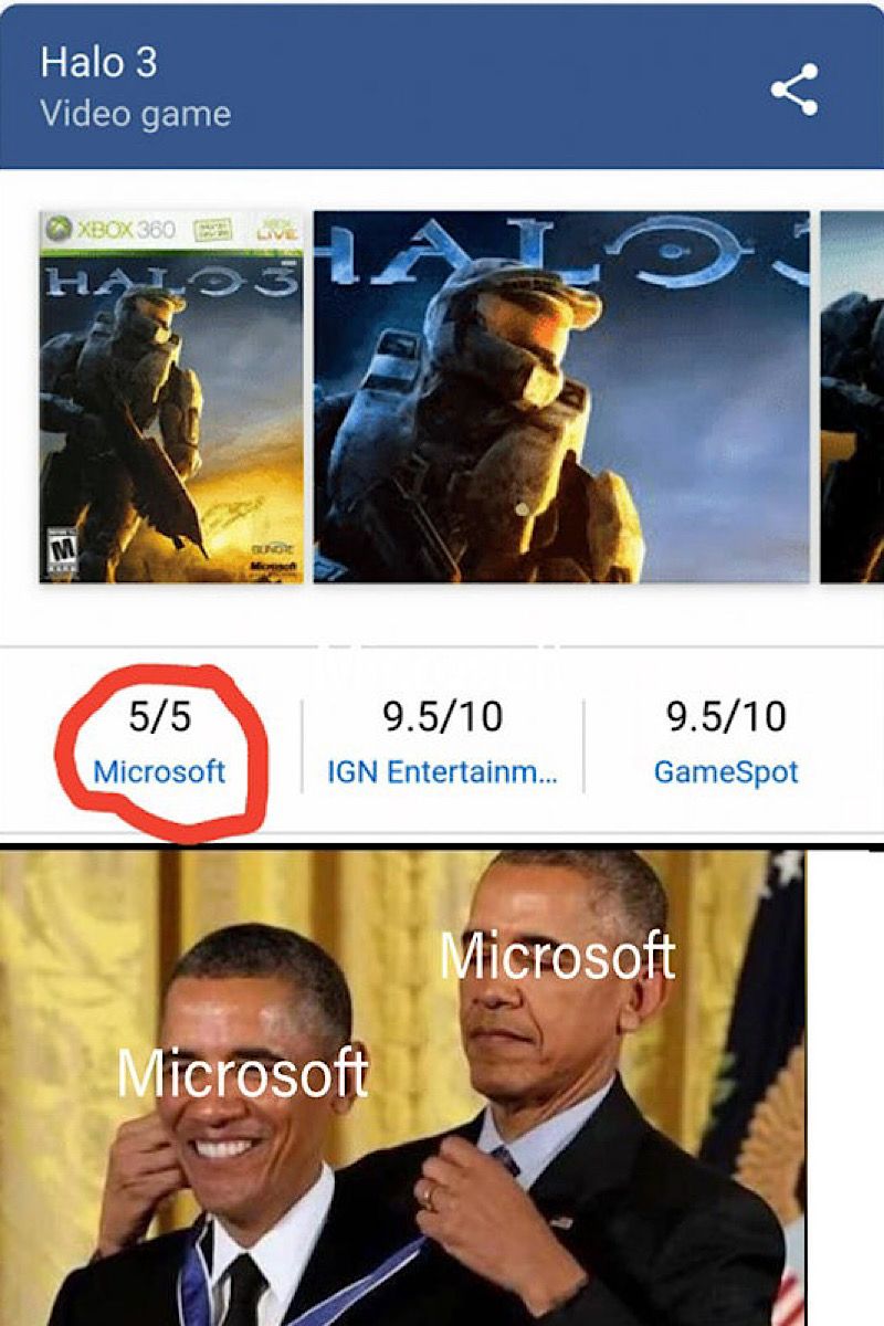 Microsoft and Halo Meme