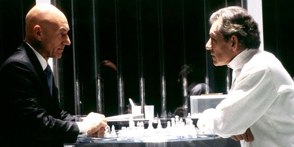 Professor X and Magneto playing Chess