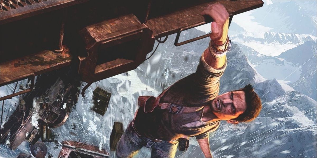 Drake hanging off train