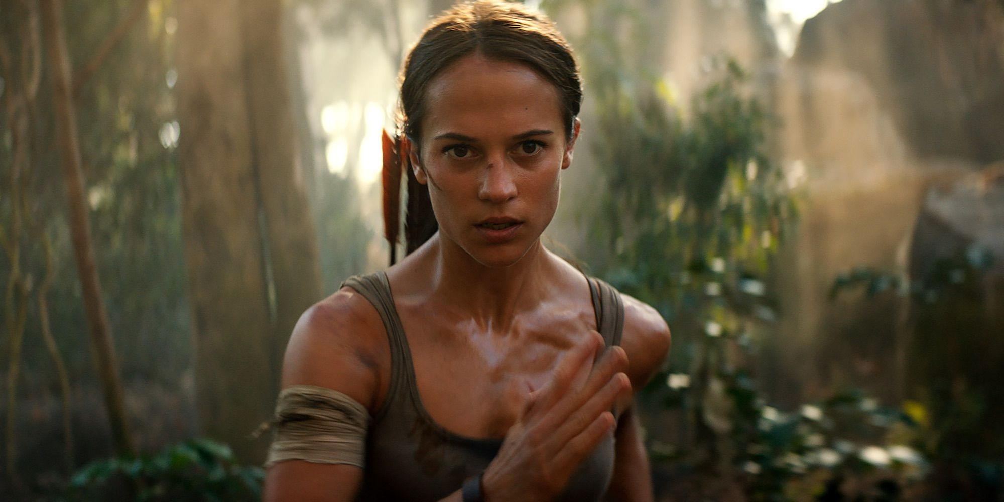 Alicia Vikander as Lara Croft in Tomb Raider 2018