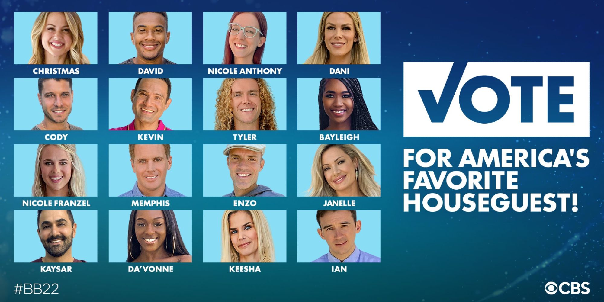 Vote for America's favorite houseguest in Big Brother 23