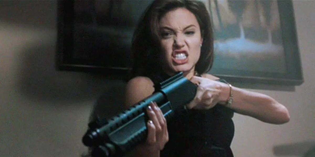 Angelina Jolie in Mr. and Mrs. Smith.