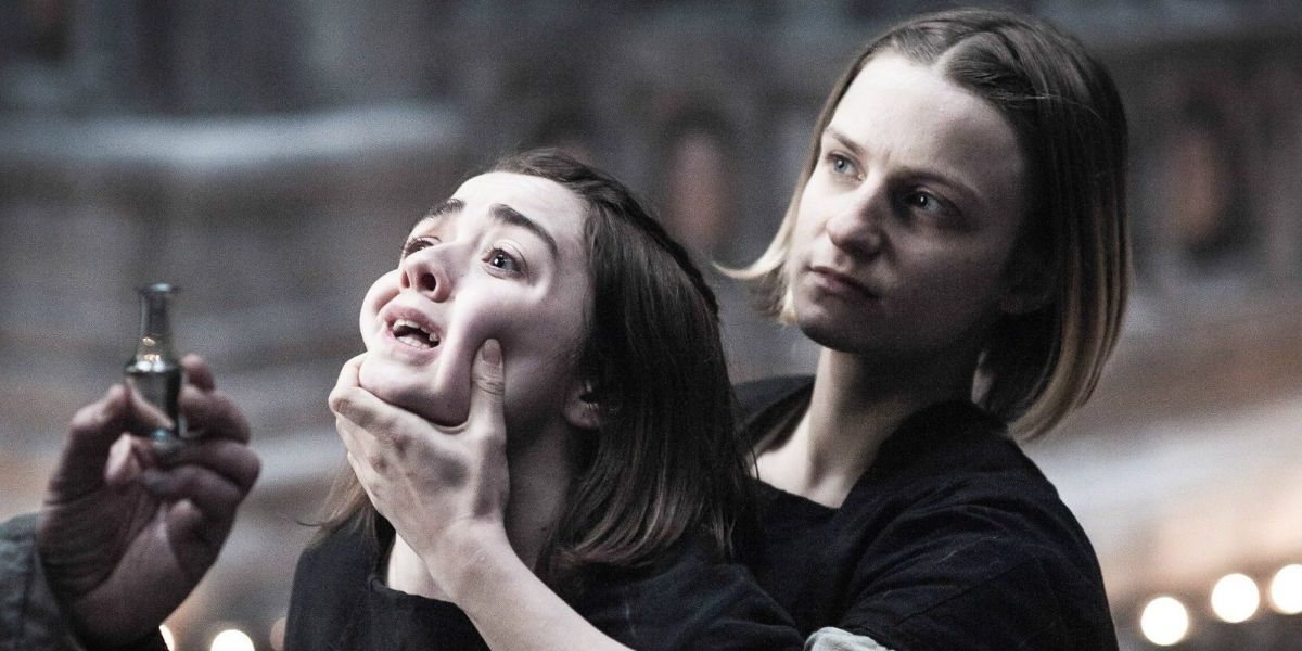 Arya Stark and the Waif in Game of Thrones