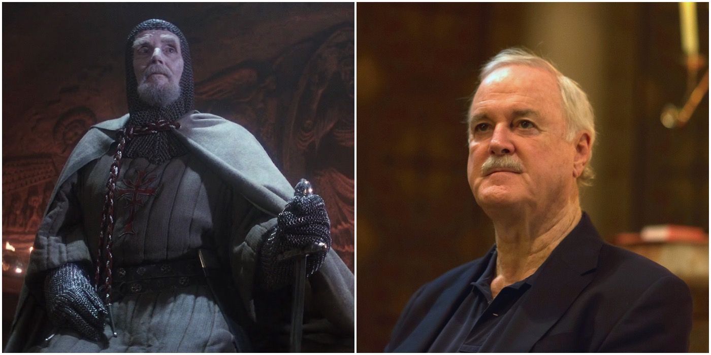 John Cleese and The Grail knight in The Last Crusade