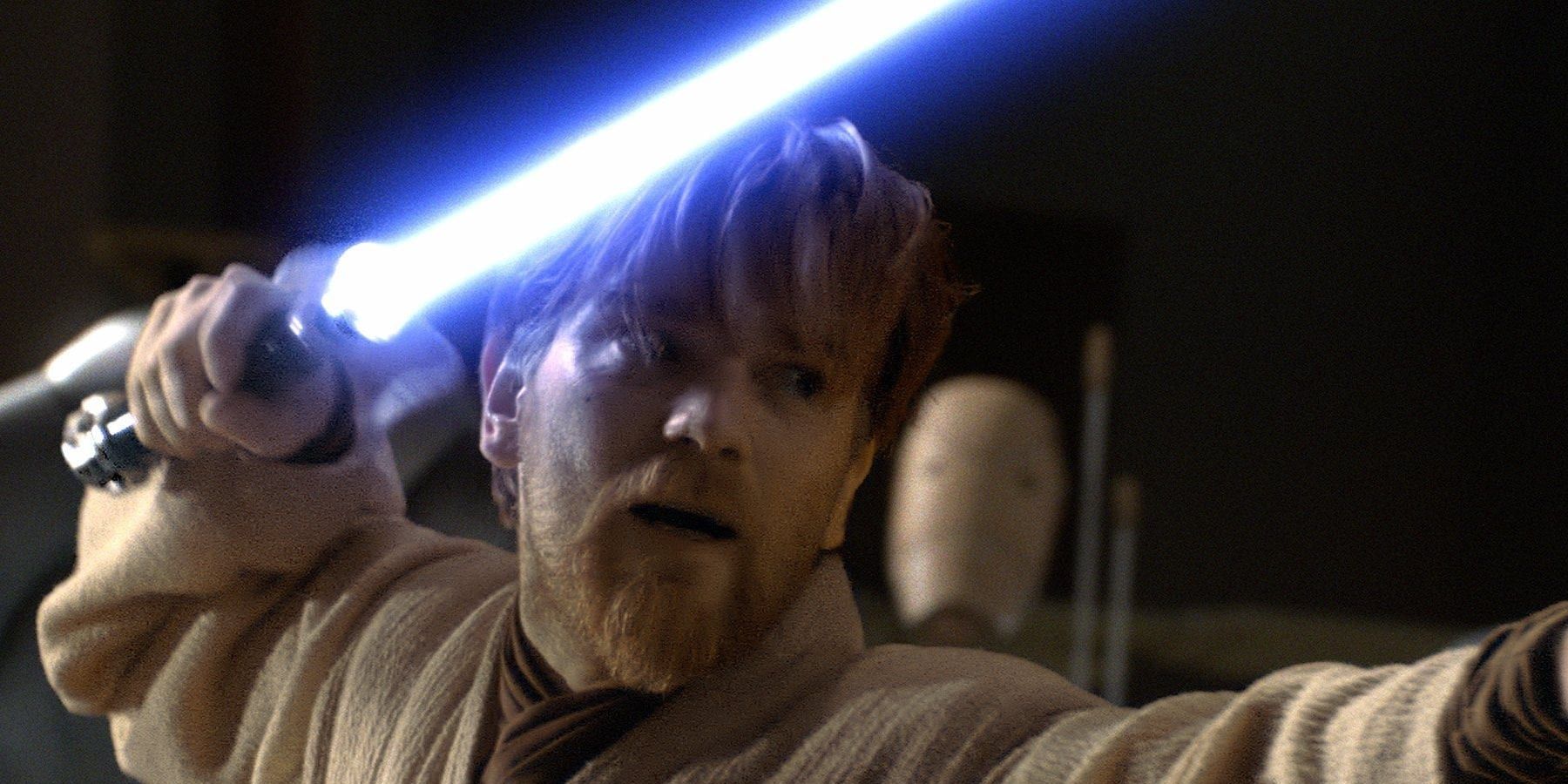Obi-Wan Kenobi lutando contra o General Grievous em A Vingança dos Sith