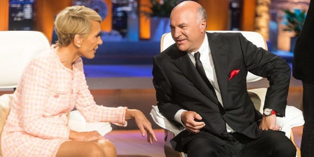 Barbara consults with Kevin in Shark Tank