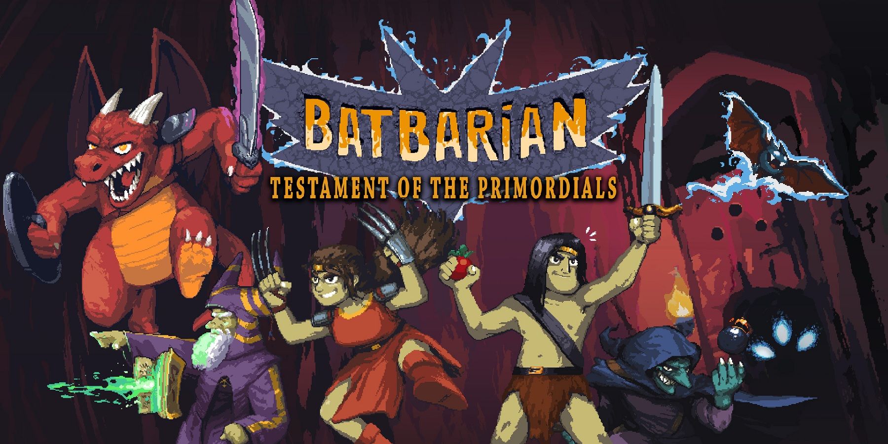 The title screen of Barbarian Testament of the Primordials.