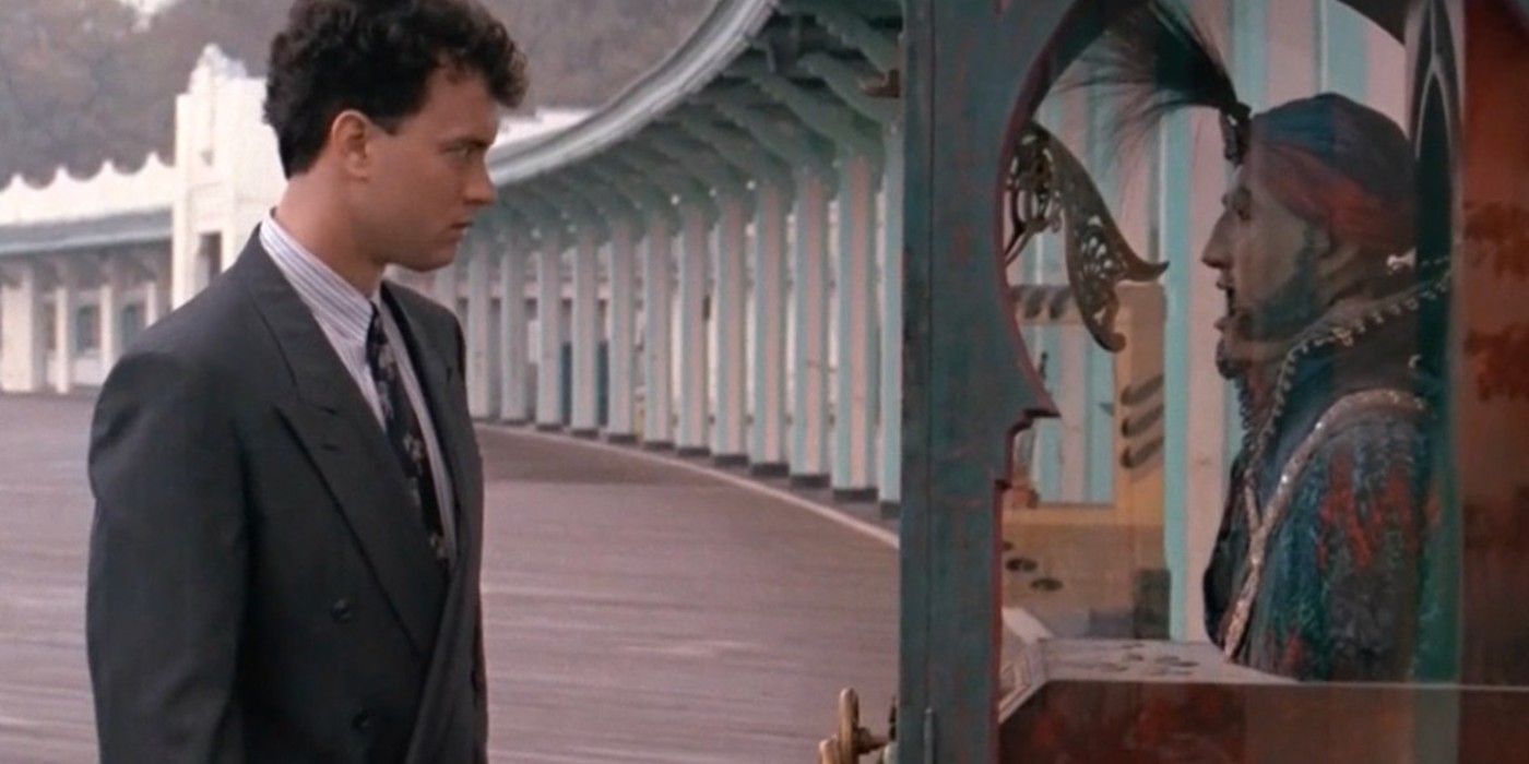 Tom Hanks looking at the wish machine in Big