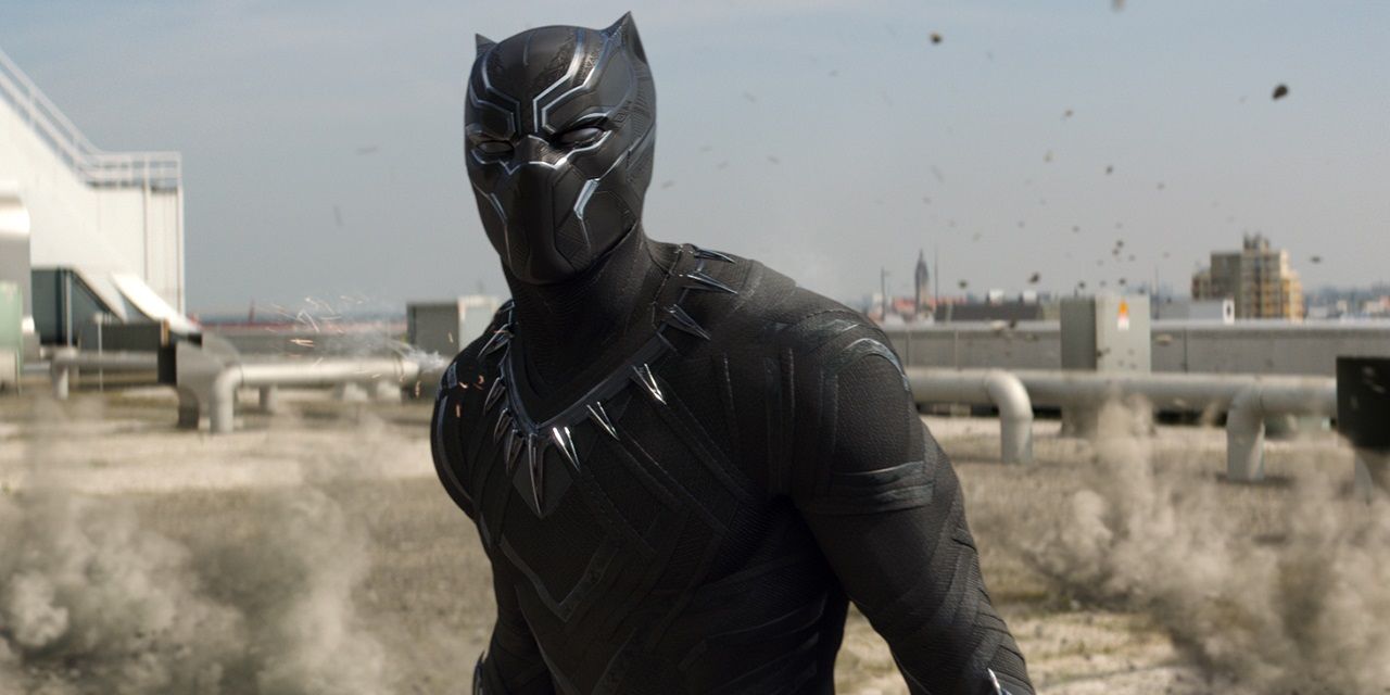 Black Panther on a rooftop in Captain America Civil War