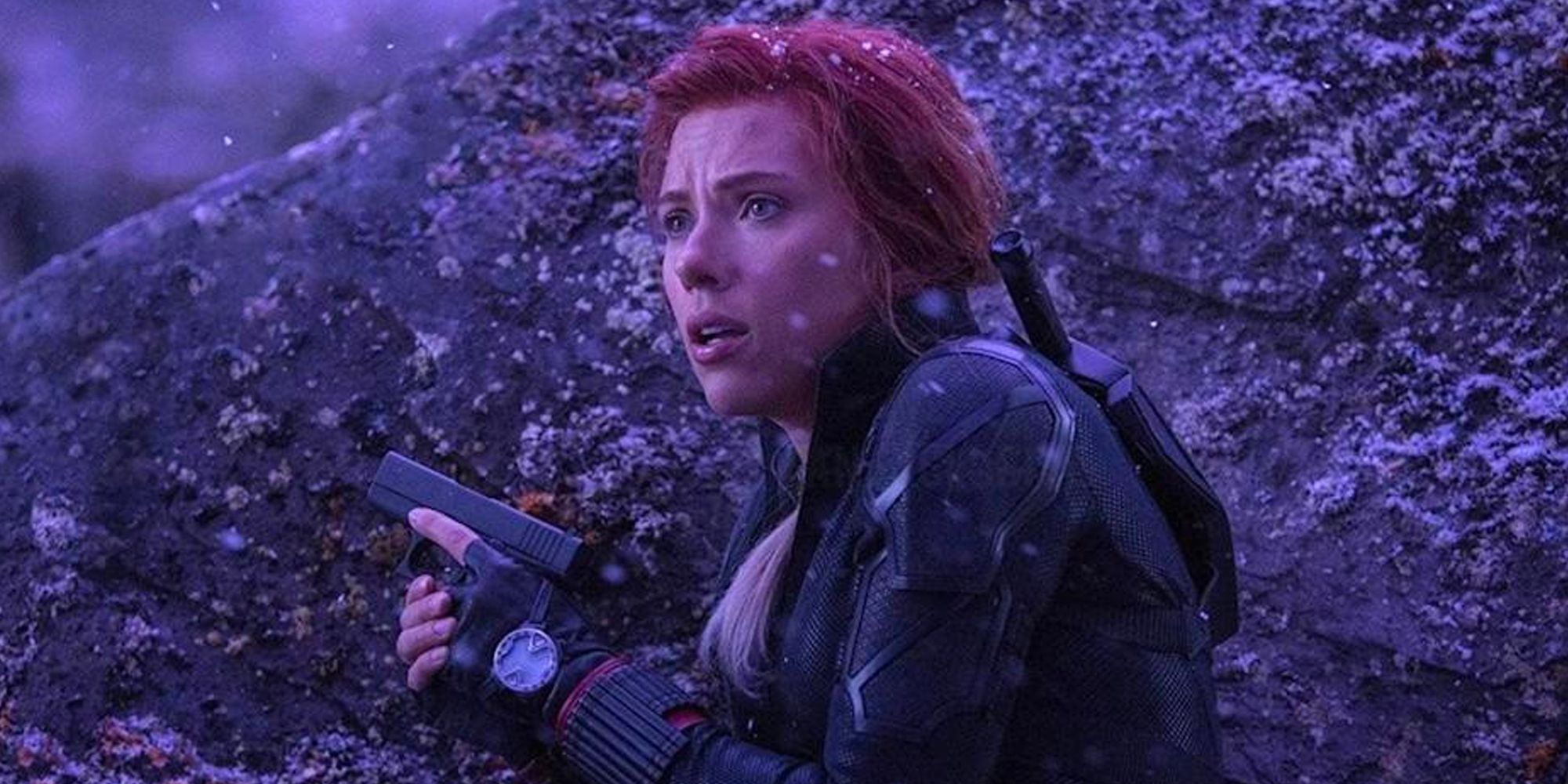 Scarlett Johansson as Natasha Romanoff on Vormir in Avengers Endgame