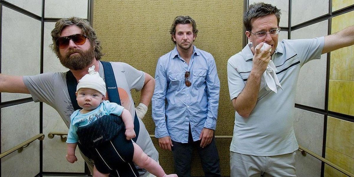Bradley Cooper, Ed Helms, and Zach Galifianakis in The Hangover
