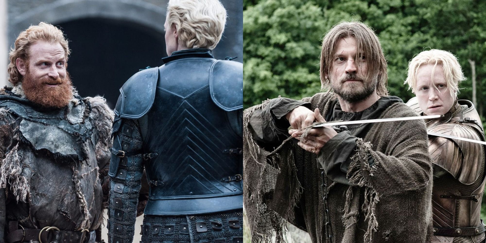 Jaime Lannister. Briene of Tarth and Tormund in Game Of Thrones