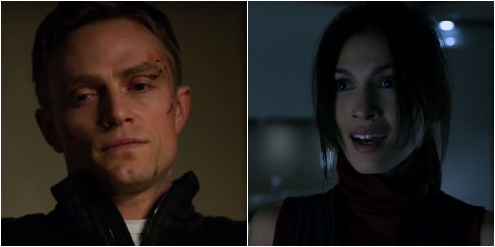 Ben Poindexter/Bullseye and Elektra in seasons three and two of Daredevil, respectively