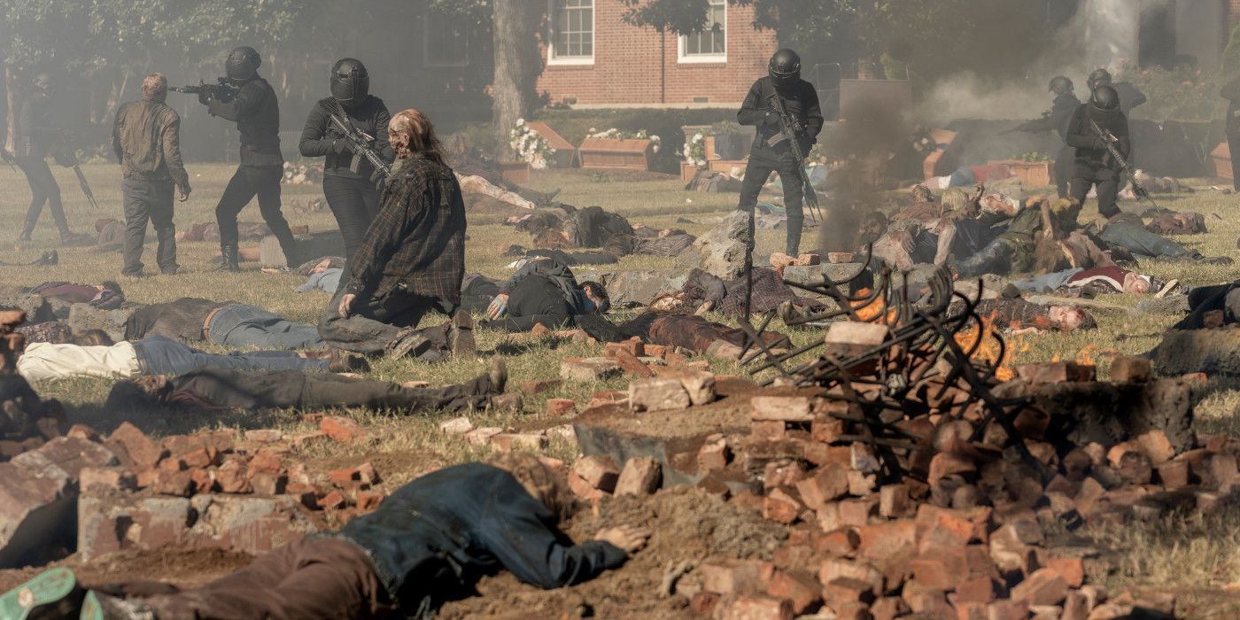 Campus Colony massacre on The Walking Dead: World Beyond