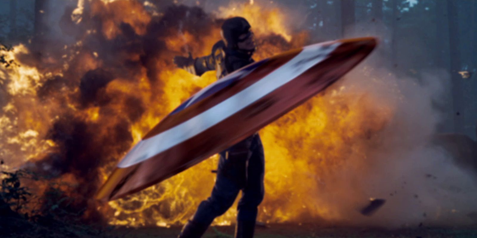 Cap throwing his shield in Captain America The First Avenger