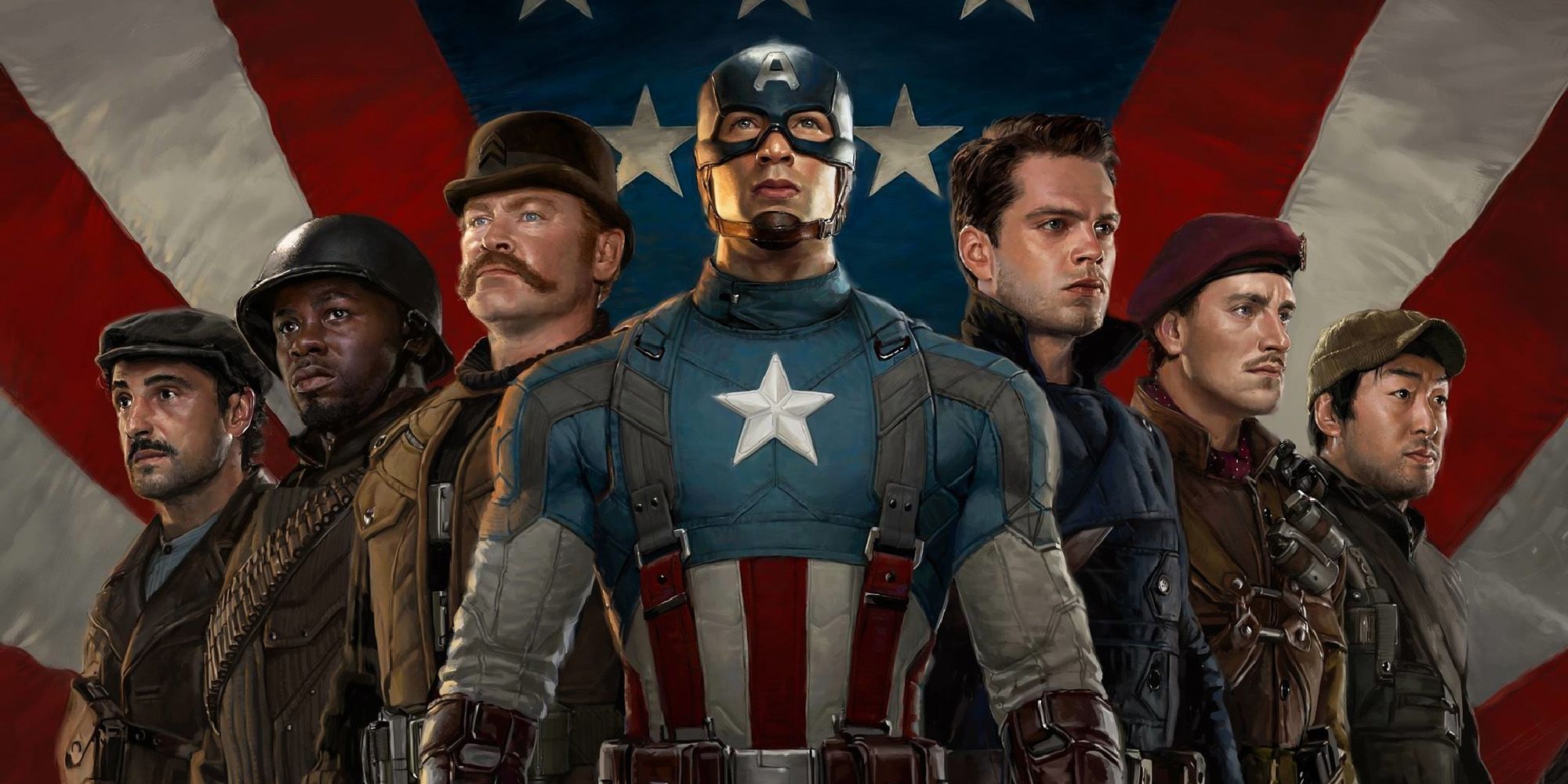 Captain America and the Howling Commandos in The First Avenger