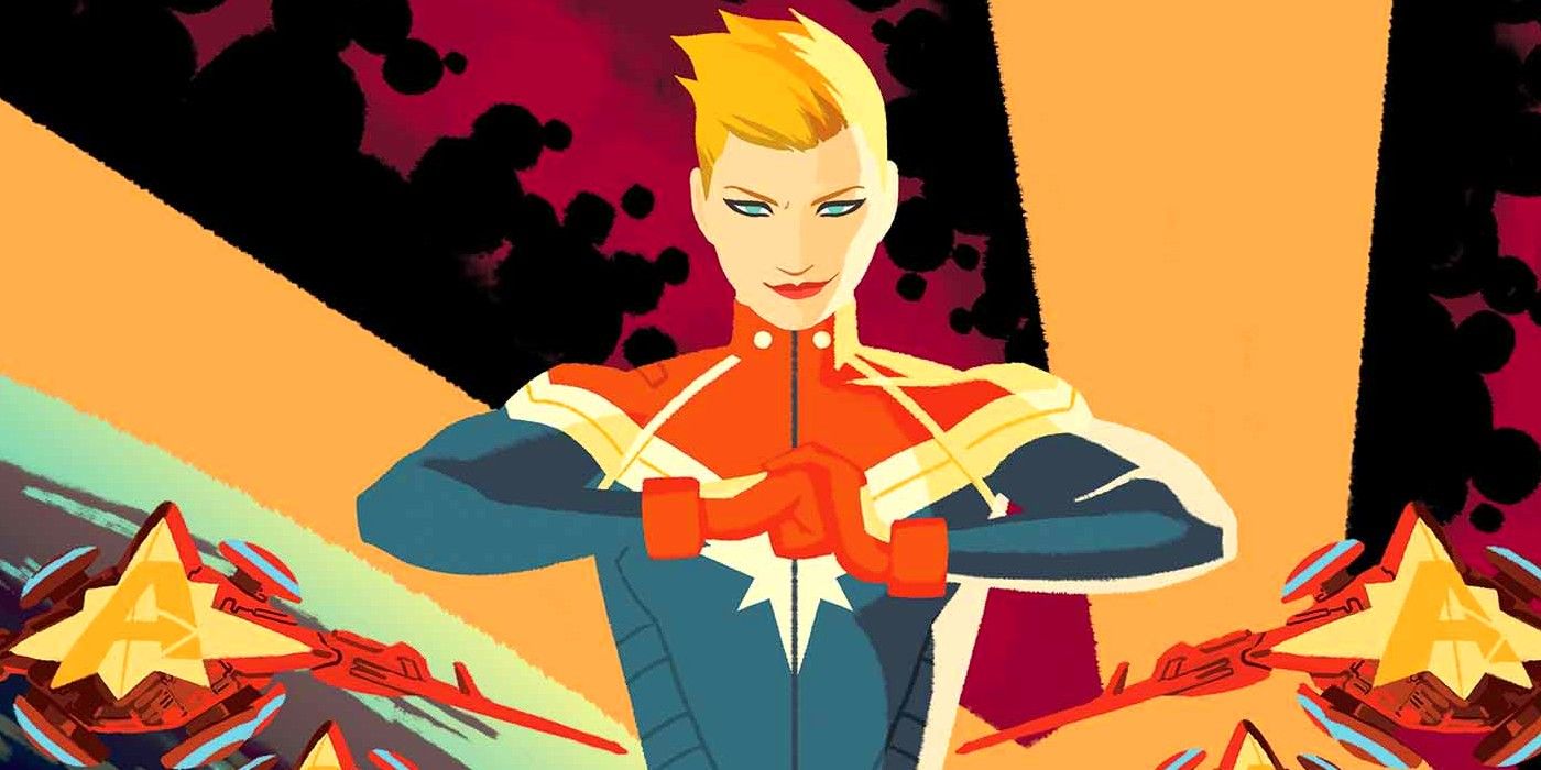 Carol Danvers as Captain Marvel in Marvel Comics.
