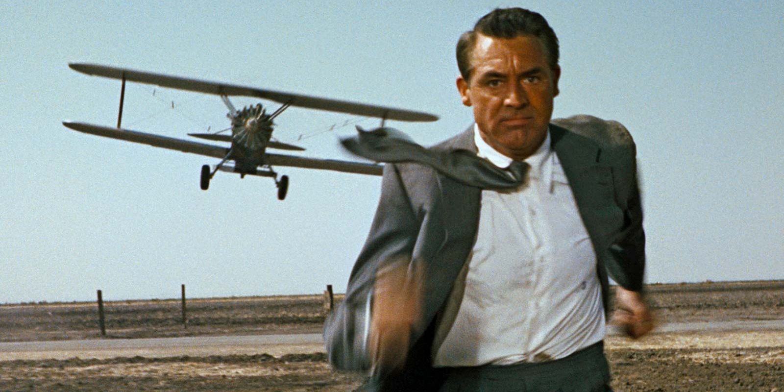 Cary Grant in North by Northwest running from a crop duster