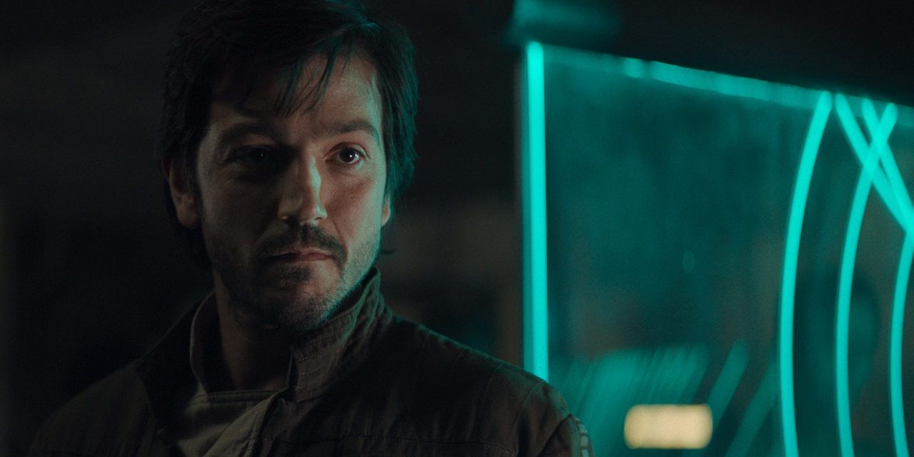 Cassian Andor in the Rebel base in Rogue One: A Star Wars Story