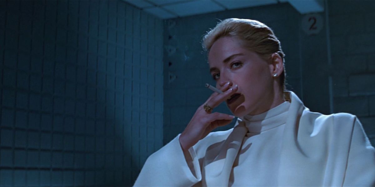 Catherine being questioned in Basic Instinct
