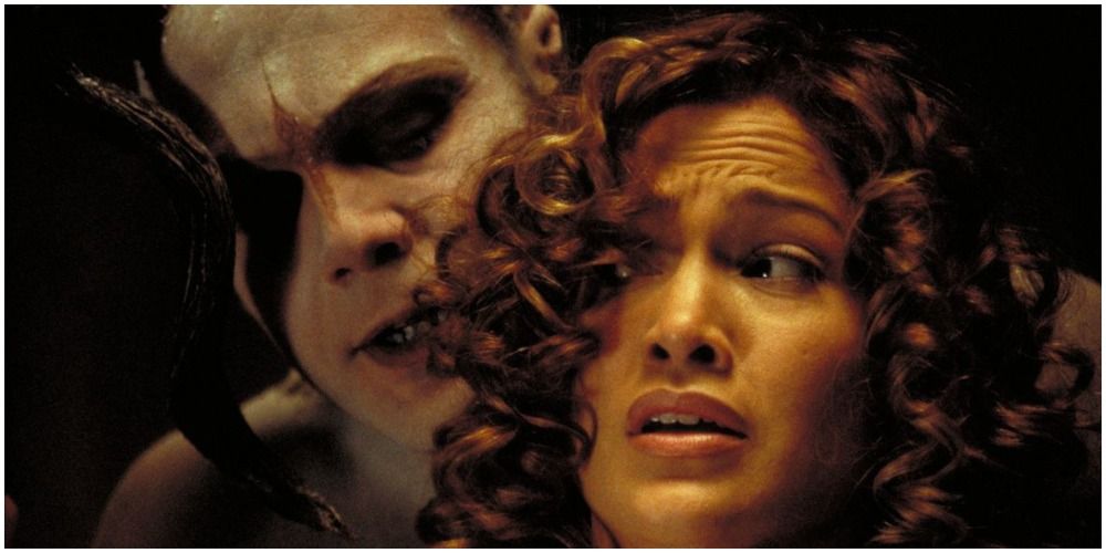 Monster Behind Scared Woman
