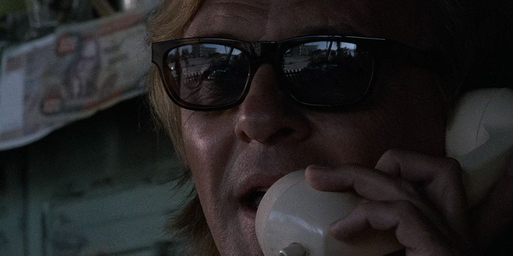 Hannibal Lecter stalks Dr. Chilton in The Silence of the Lambs