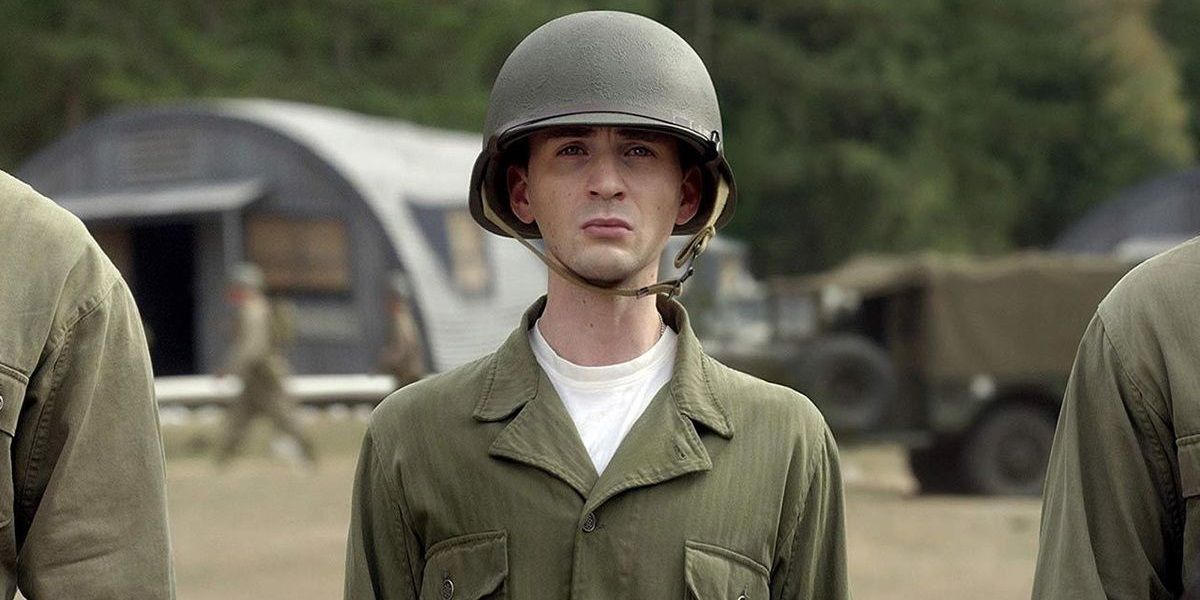 Steve Rogers at the military base in Captain America The First Avenger