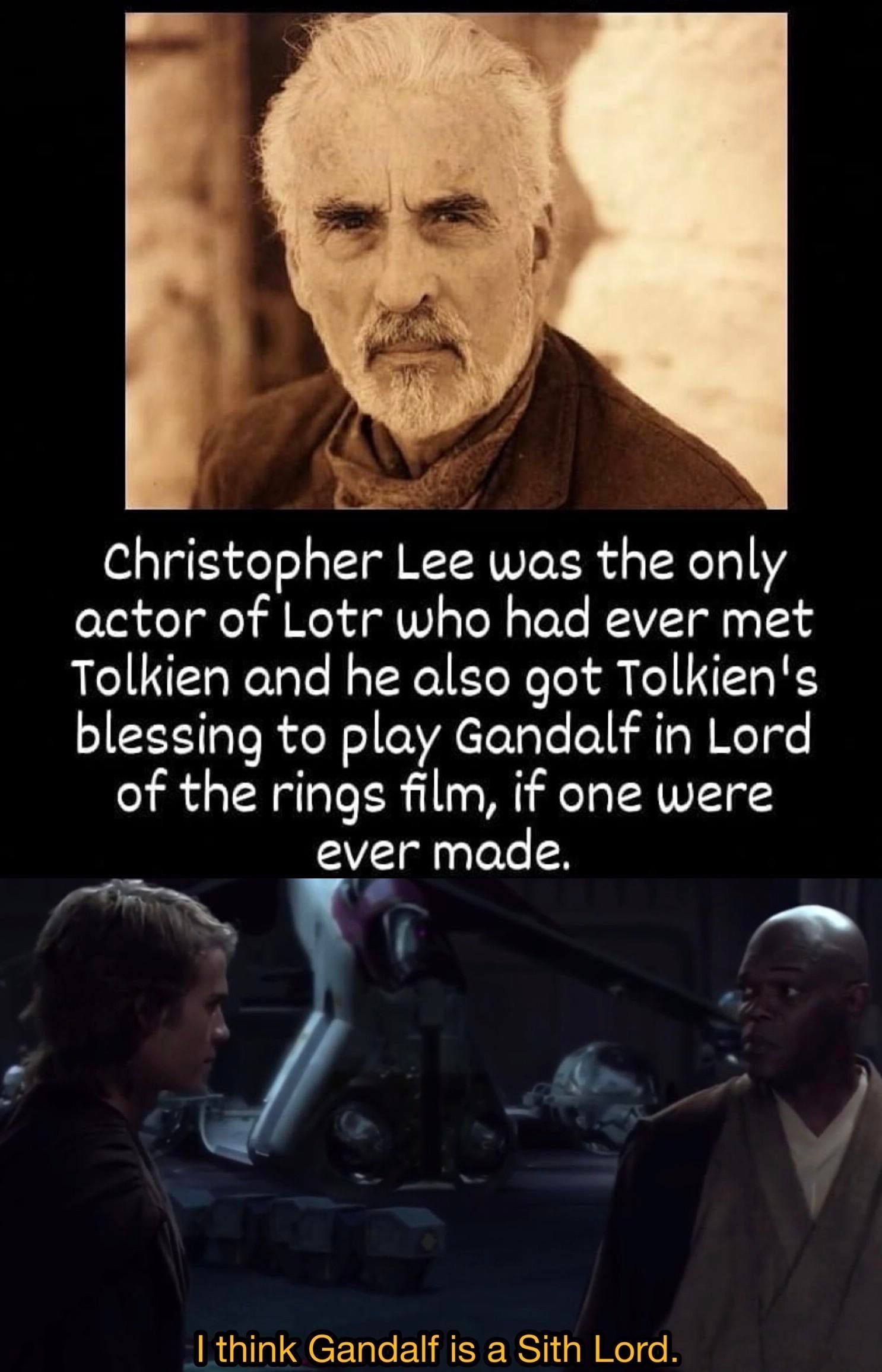 Christopher Lee Gandalf Meme