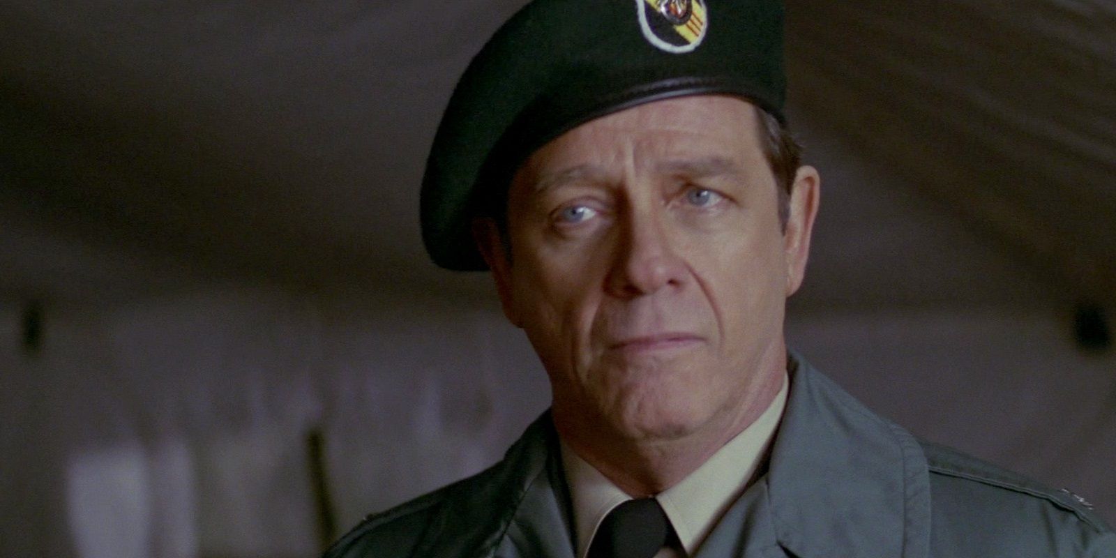 Colonel Trautman in a tent in First Blood