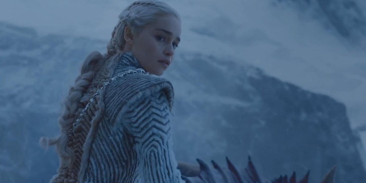 Daenerys Riding Drogon before the battle of Winterfell