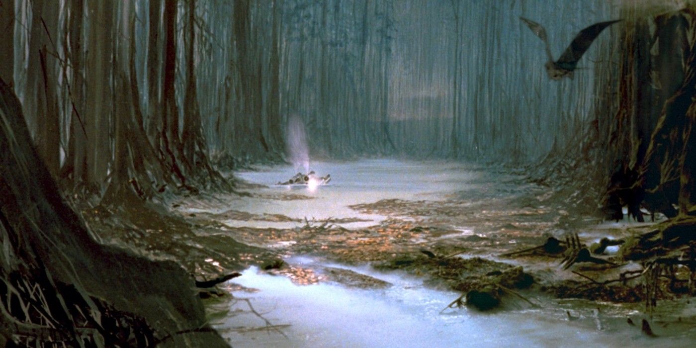 The planet of Dagobah as seen in Star Wars The Empire Strikes Back