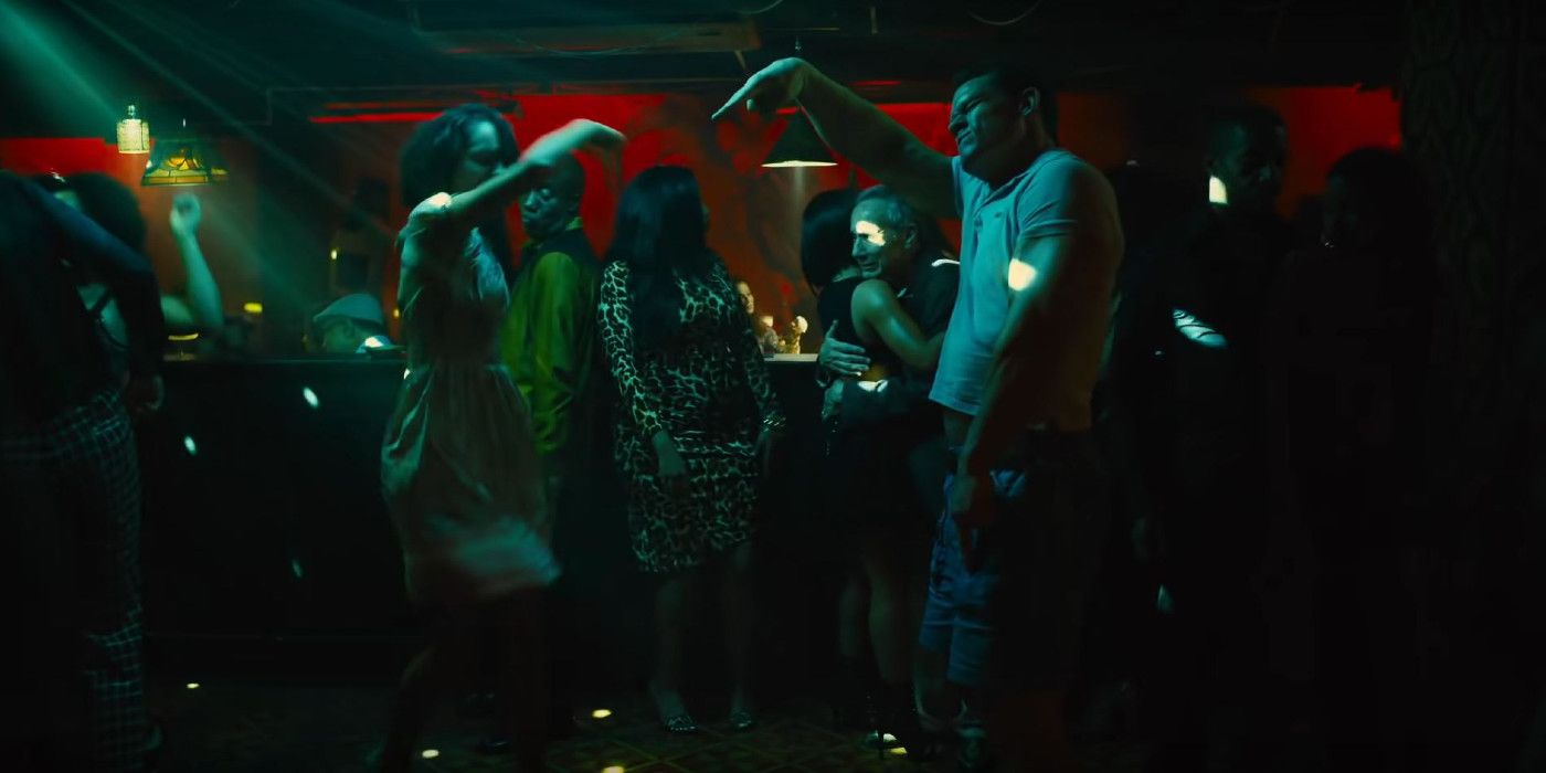 Daniela Melchior as Ratcatcher 2, John Cena as Peacemaker Dancing The Suicide Squad