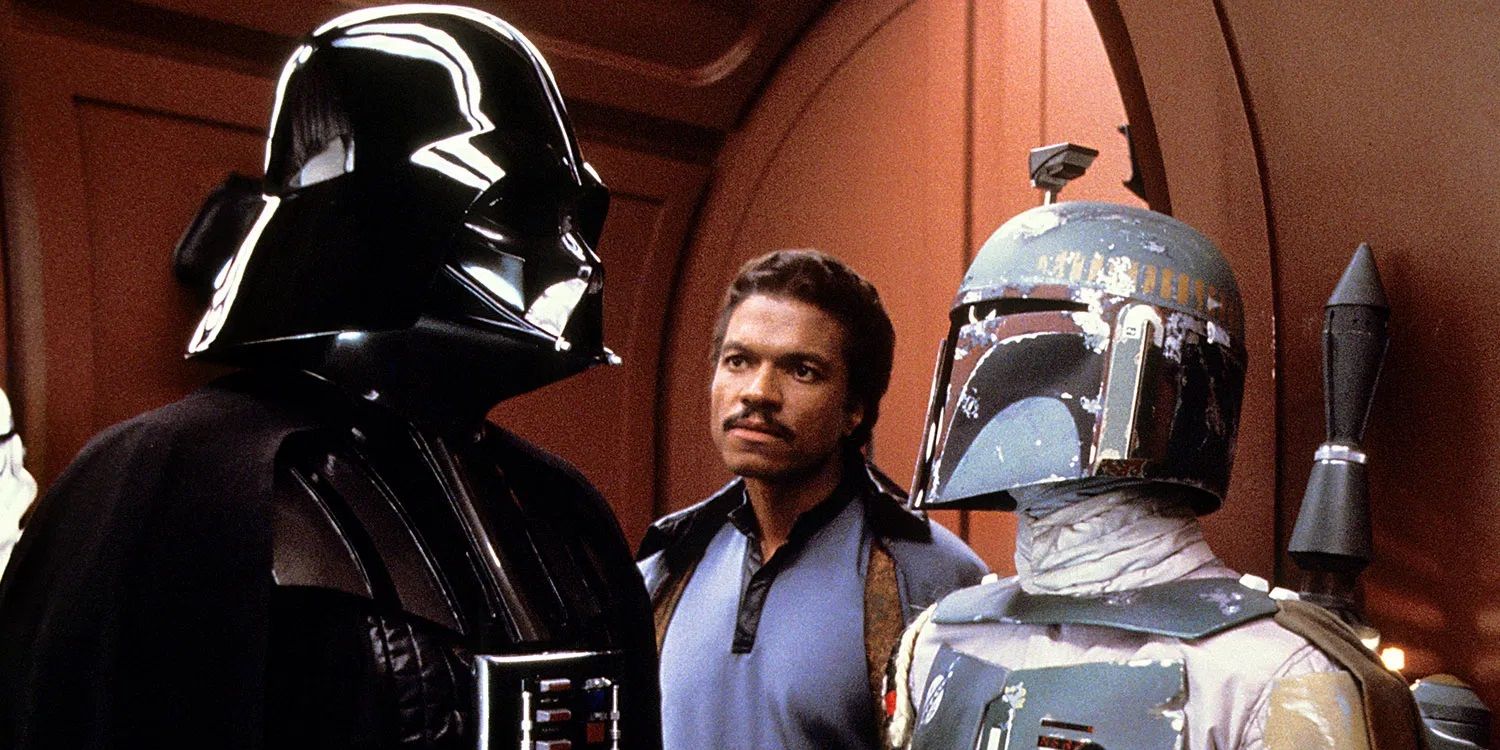Darth Vader, Boba Fett, and Lando in The Empire Strikes Back