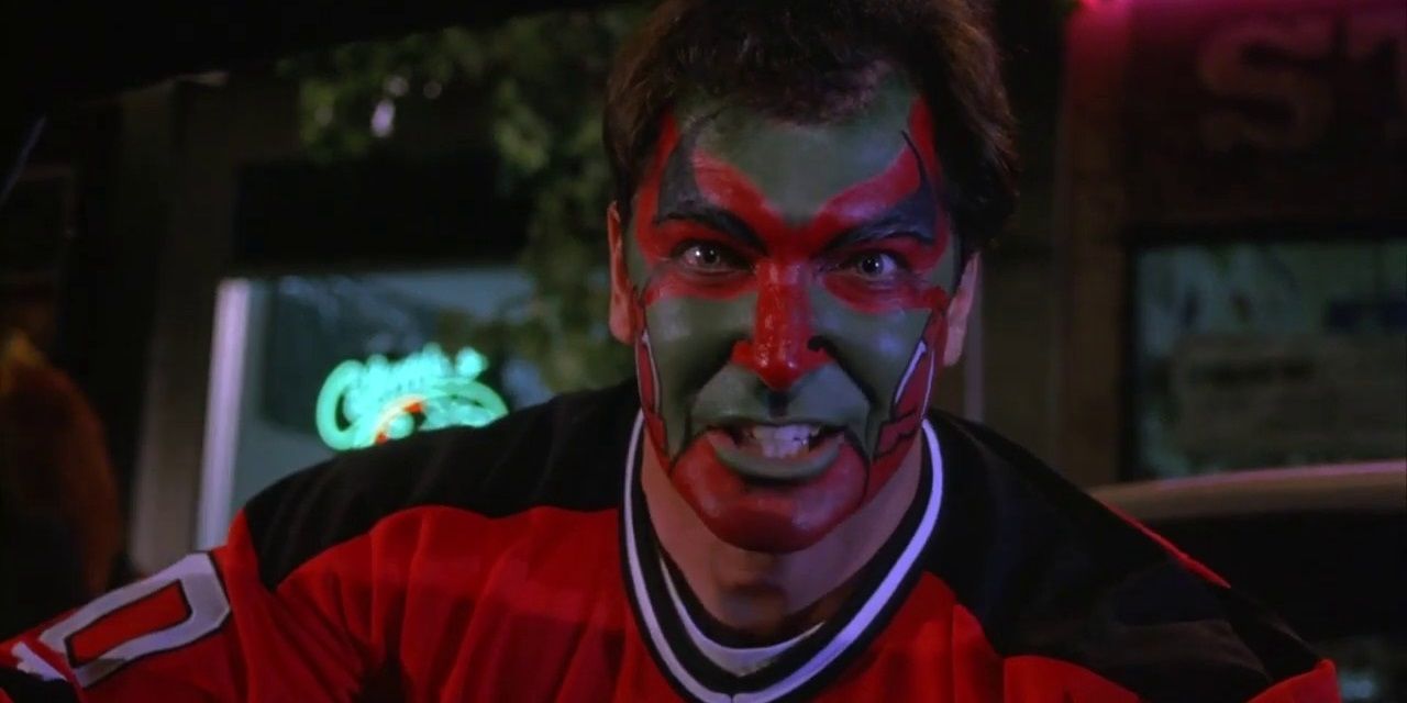 David Puddy with his face painted in Seinfeld