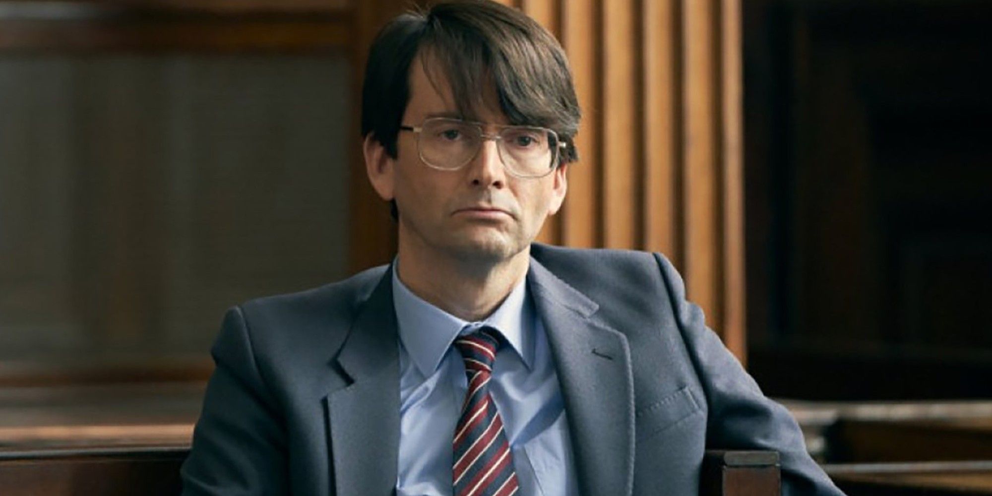 David Tennant in a courtroom in Des show