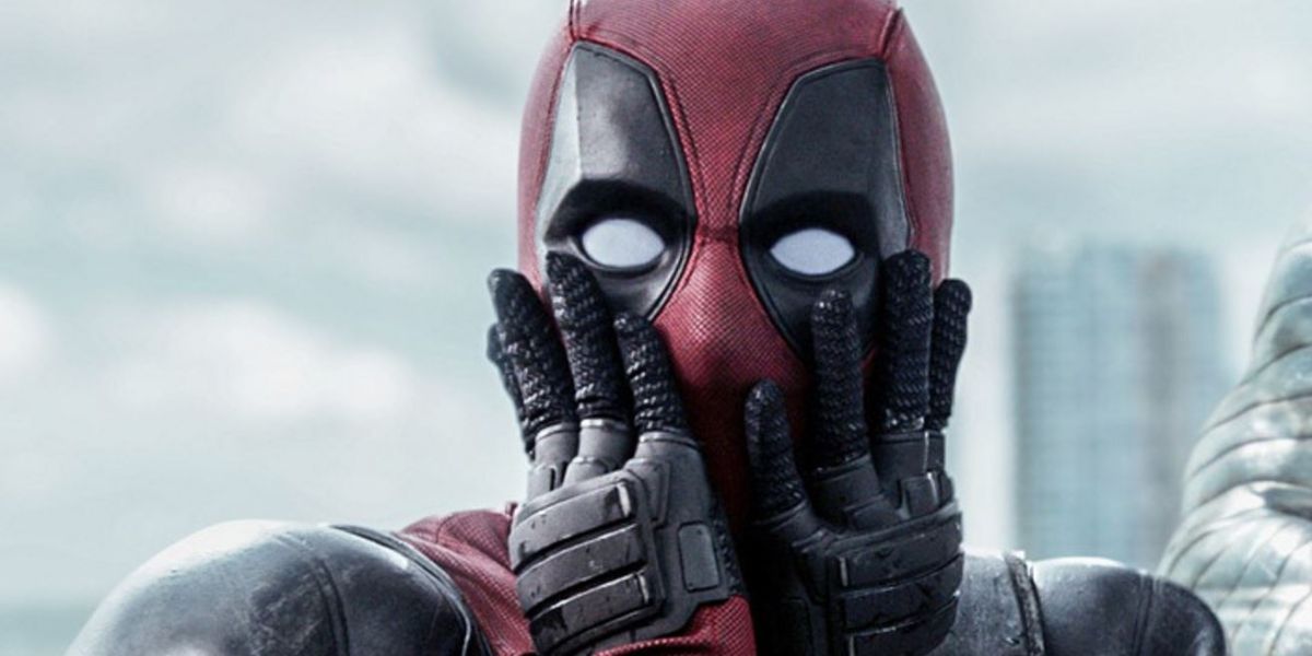 Um Deadpool chocado do filme de 2016