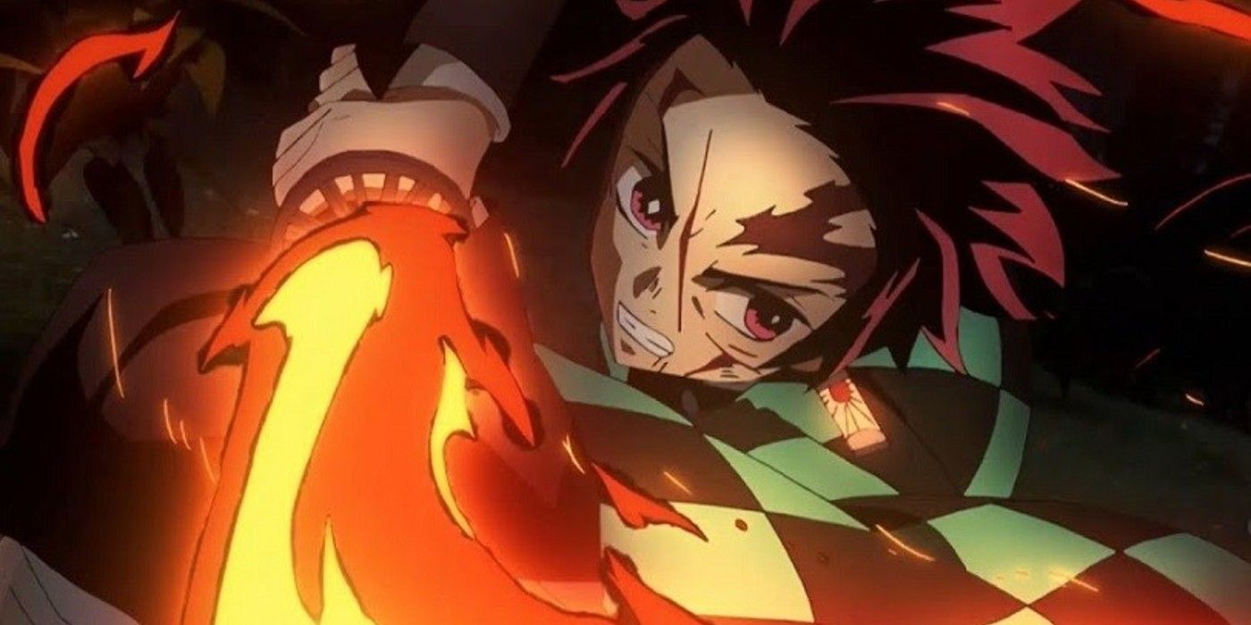 Tanjiro's fighting with fire in Demon Slayer