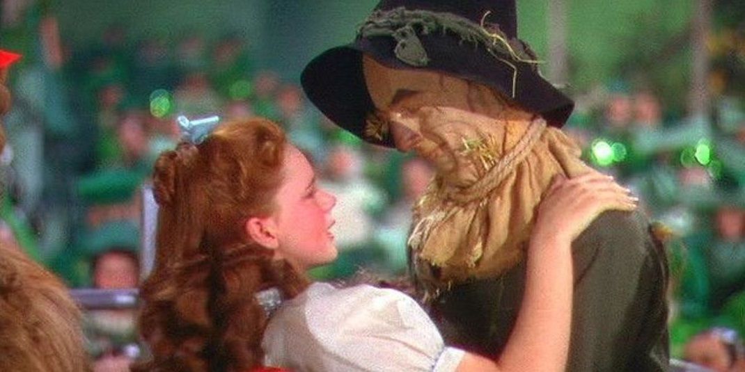Dorothy and the Scarecrow in The Wizard of Oz