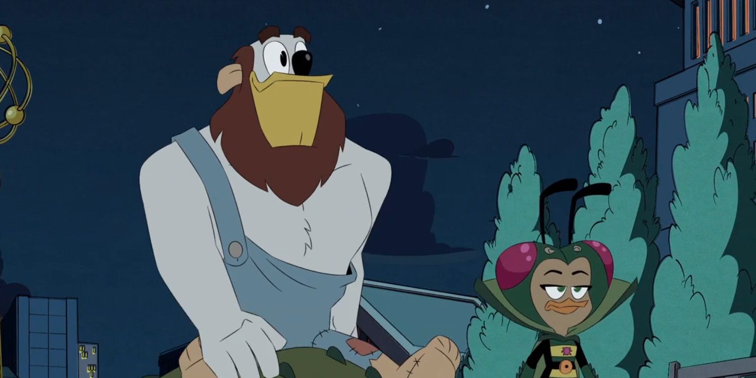 DuckTales Darkwing Duck Launchpad and Gosalyn Disguised As Jambalaya Jake and The Bugmaster