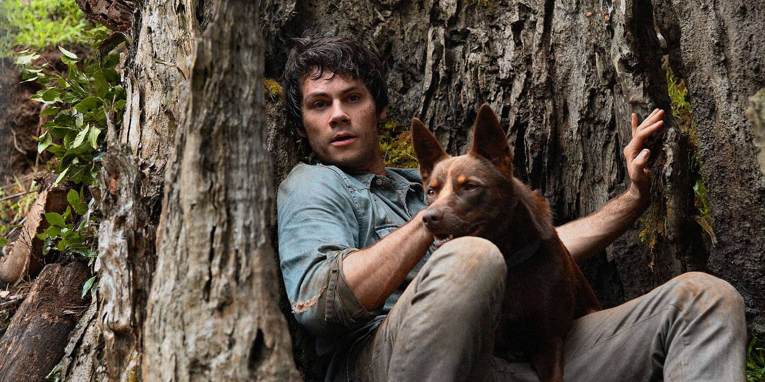 Dylan O'Brien and dog in Love and Monsters