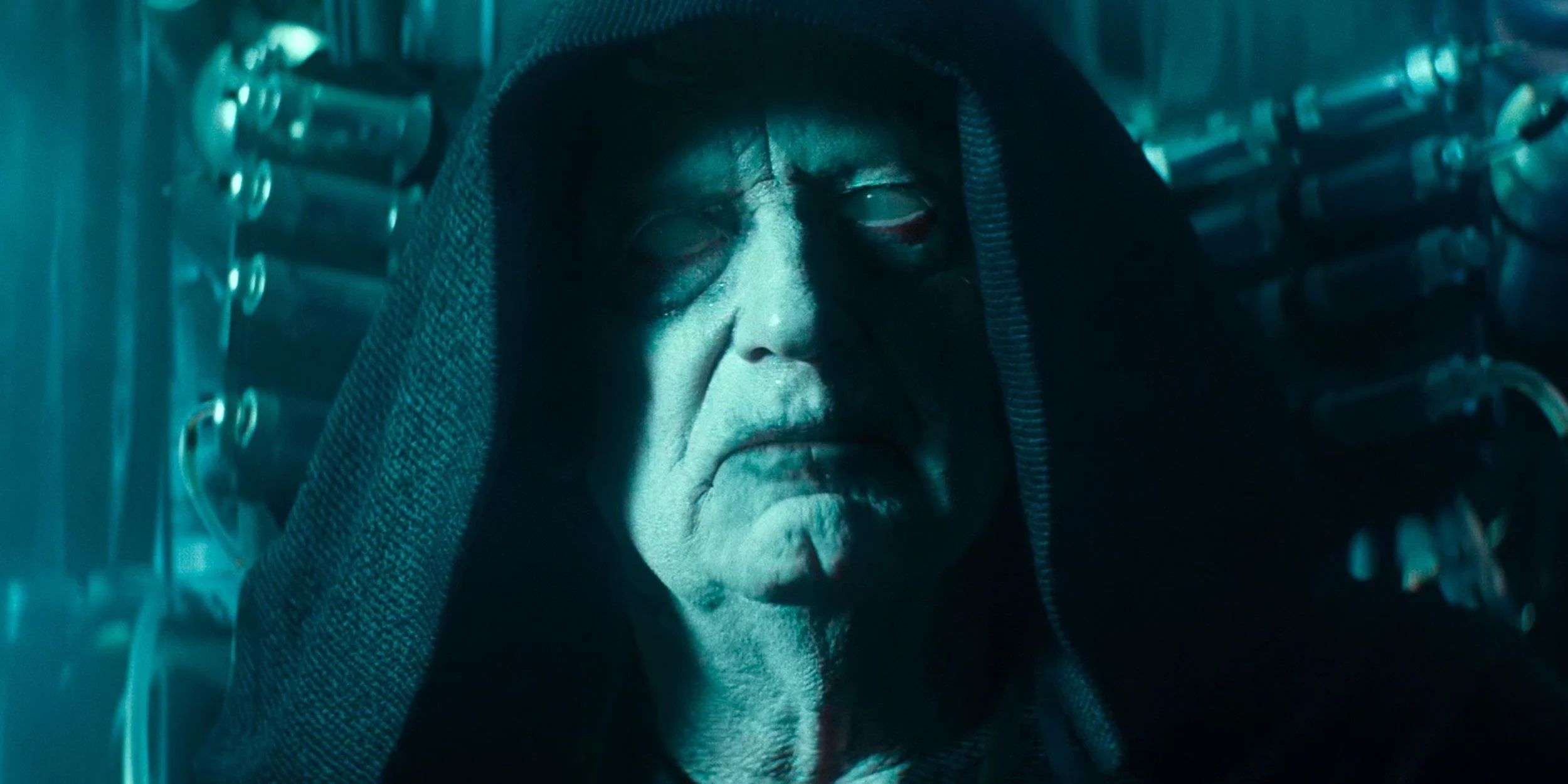 Emperor Palpatine in his Exegol throne room in Star Wars The Rise of Skywalker