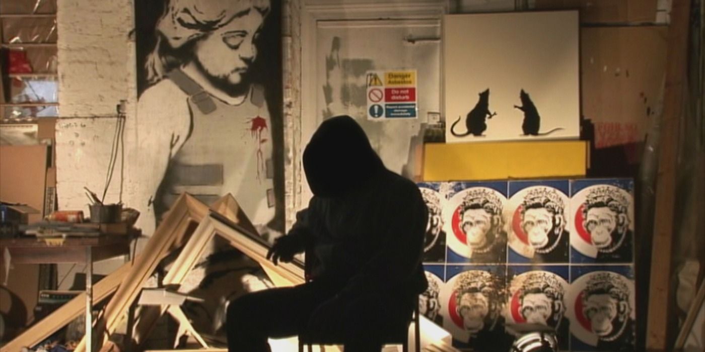 A scene from the Banksy documentary movie Exit Through the Gift Shop