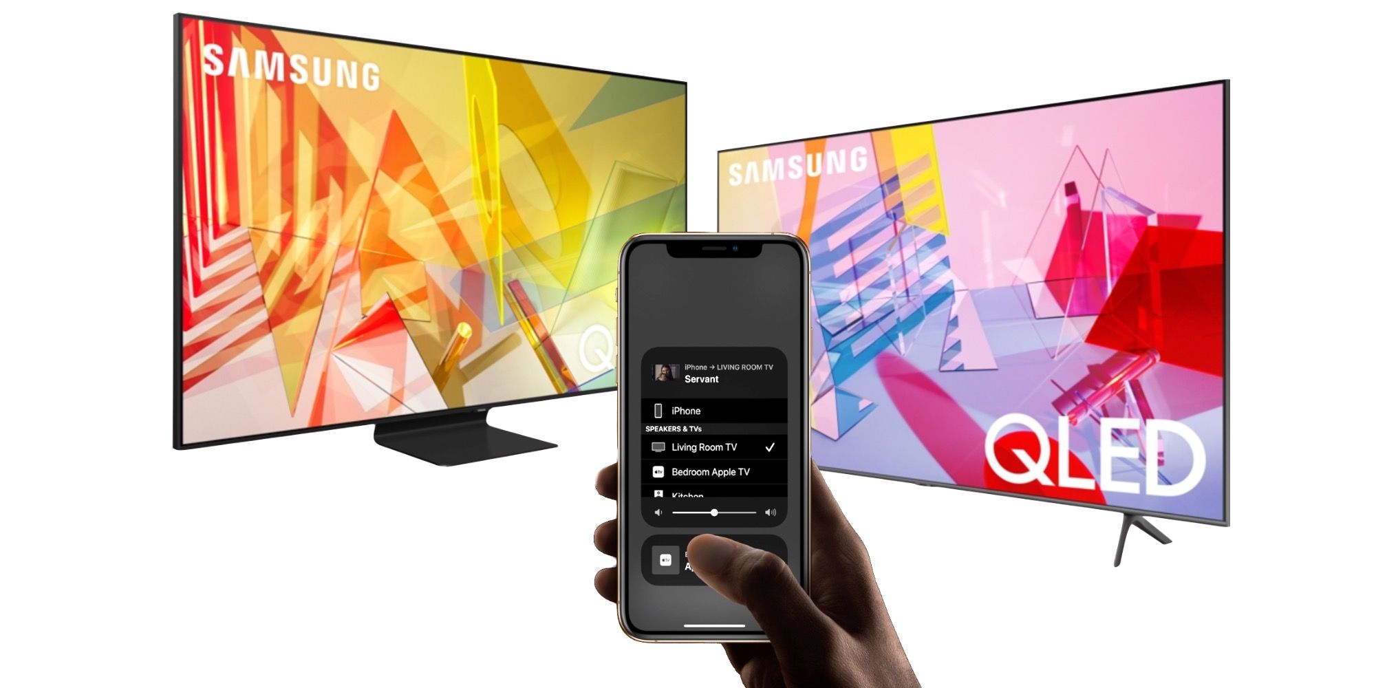 Samsung Smart TV and Apple iPhone