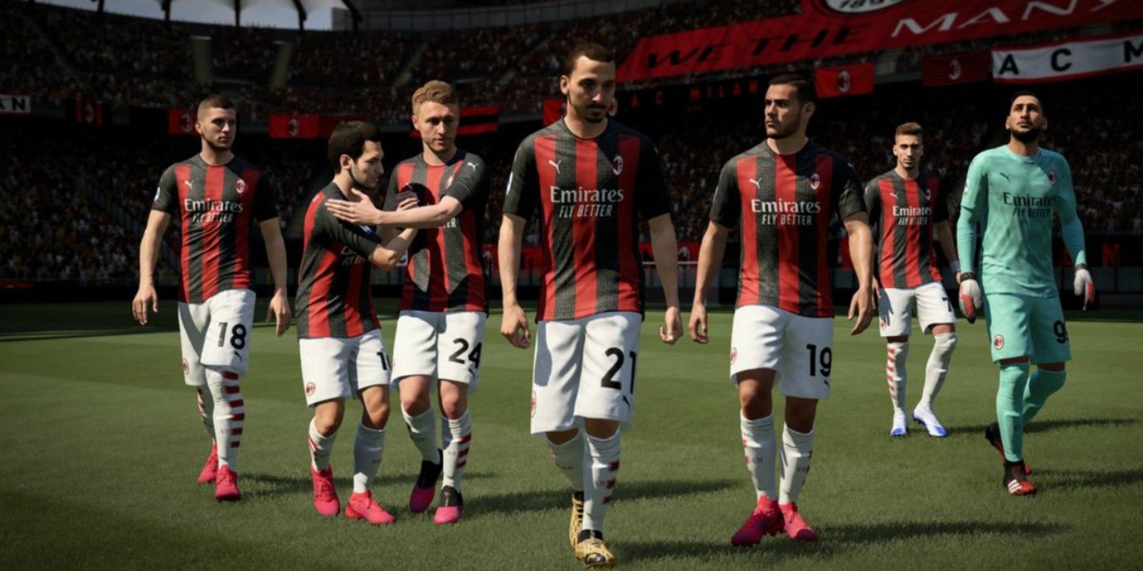 A team enters the field in FIFA 21